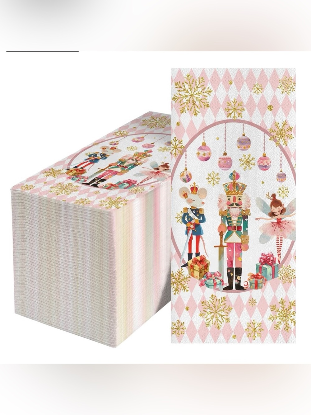 NEW 🆕 Nutcracker Ballet Pink Paper Napkins - Holiday Party Supplies, 100 Pieces